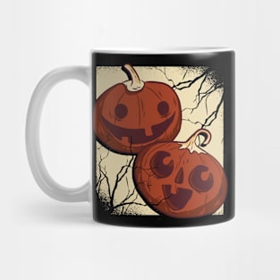 Two happy pumpkins in a thunderstorm Mug